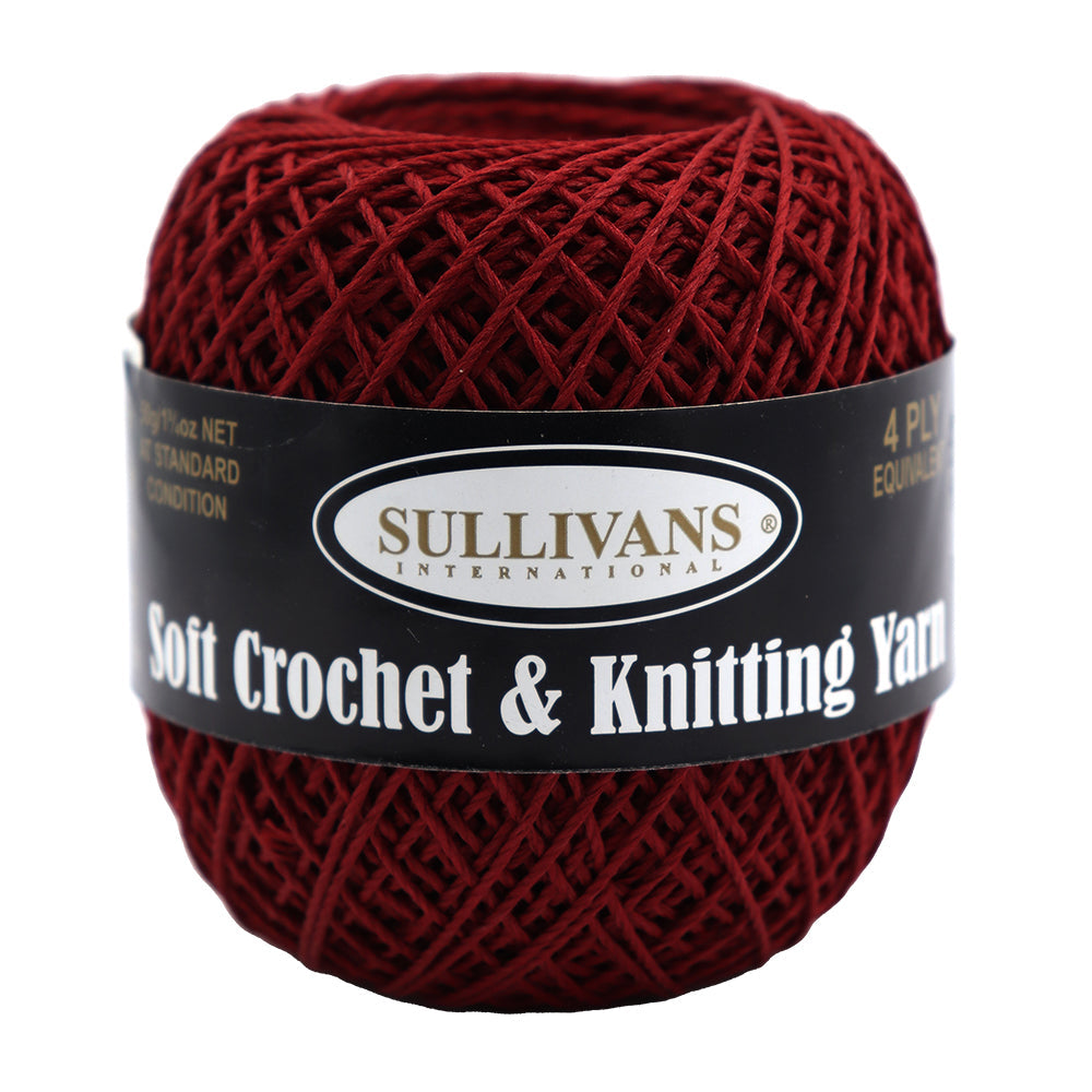 Sullivans Soft 4ply Crochet and Knitting Yarn, 50g Polyester Yarn