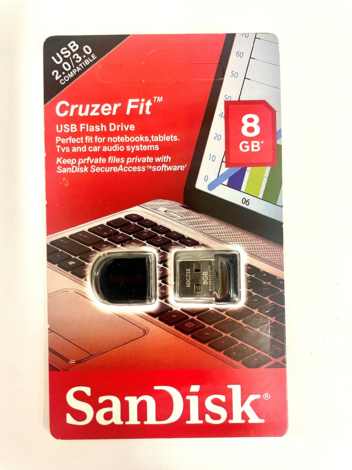 Sandisk Cruzer Fit USB Flash Drive - 8GB