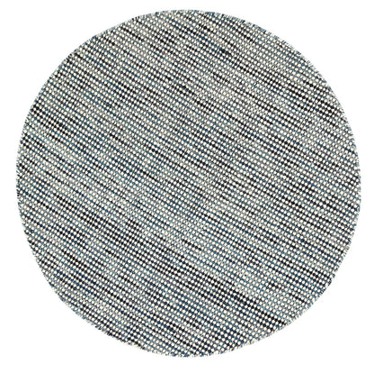 Skandi Ingrid Teal Round Wool Rug