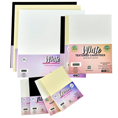 Makr Smooth Lightweight Cardstock, Black- A4