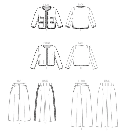 Voguepattern V1830  Misses' Jacket and Pants