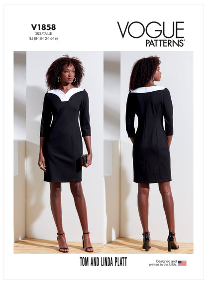 Vogue Pattern V1858 Misses & Petite Dress