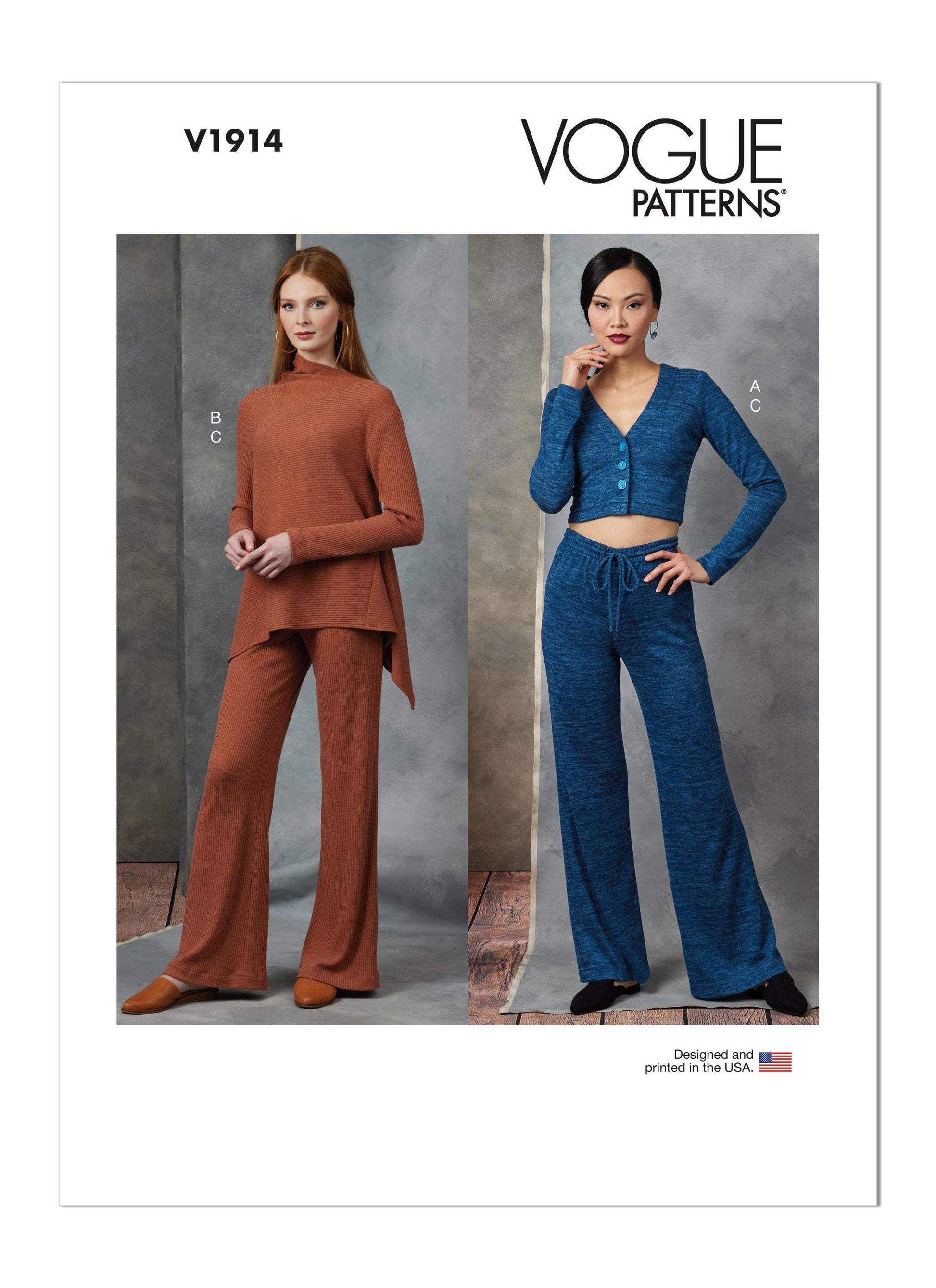 Voguepattern V1914 Miss Cardigan, Tunic & Pants