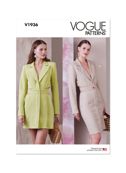 Vogue V1936 Misses' Blazer Dress