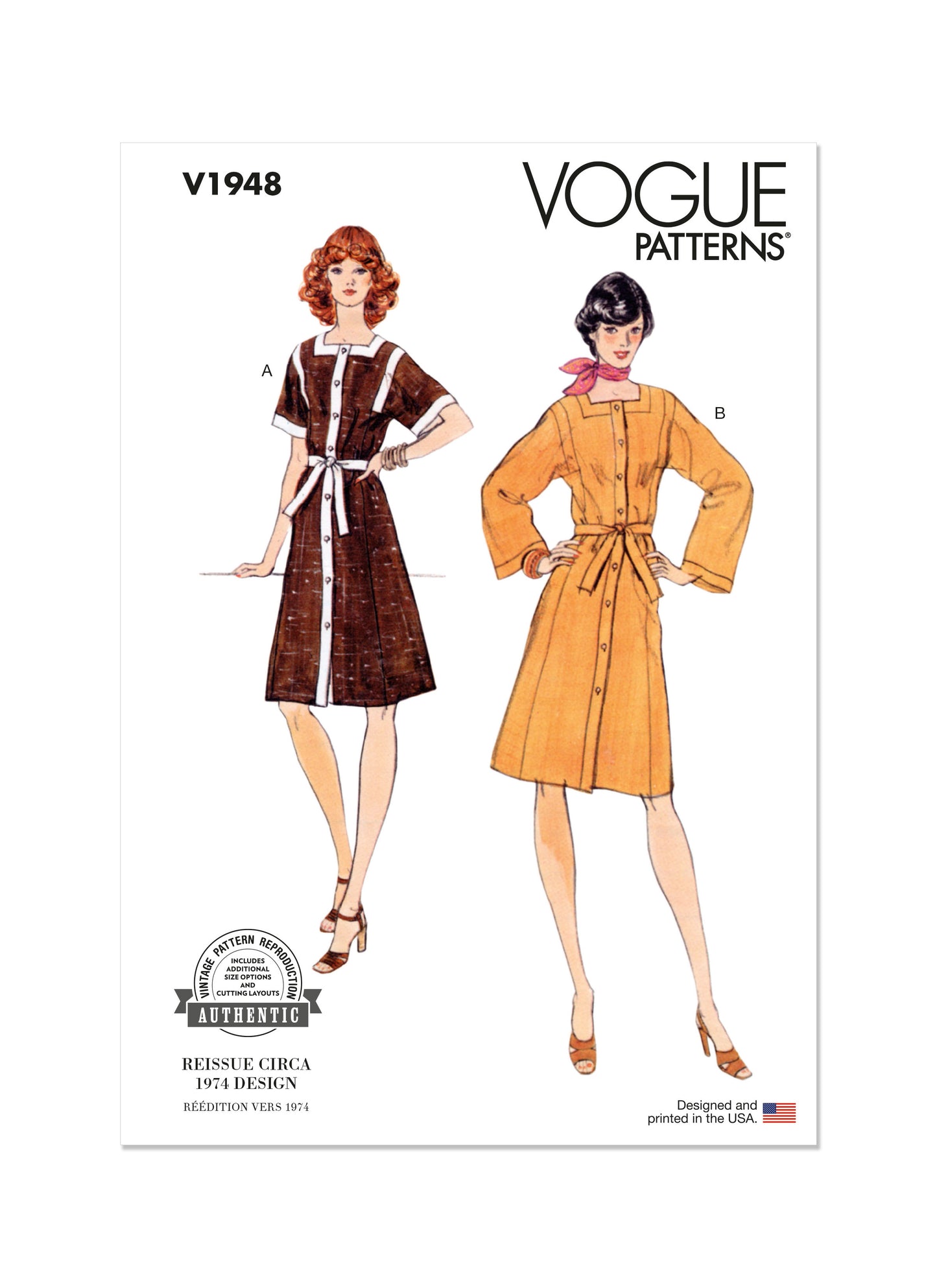 Vogue Pattern V1948 Misses Dress