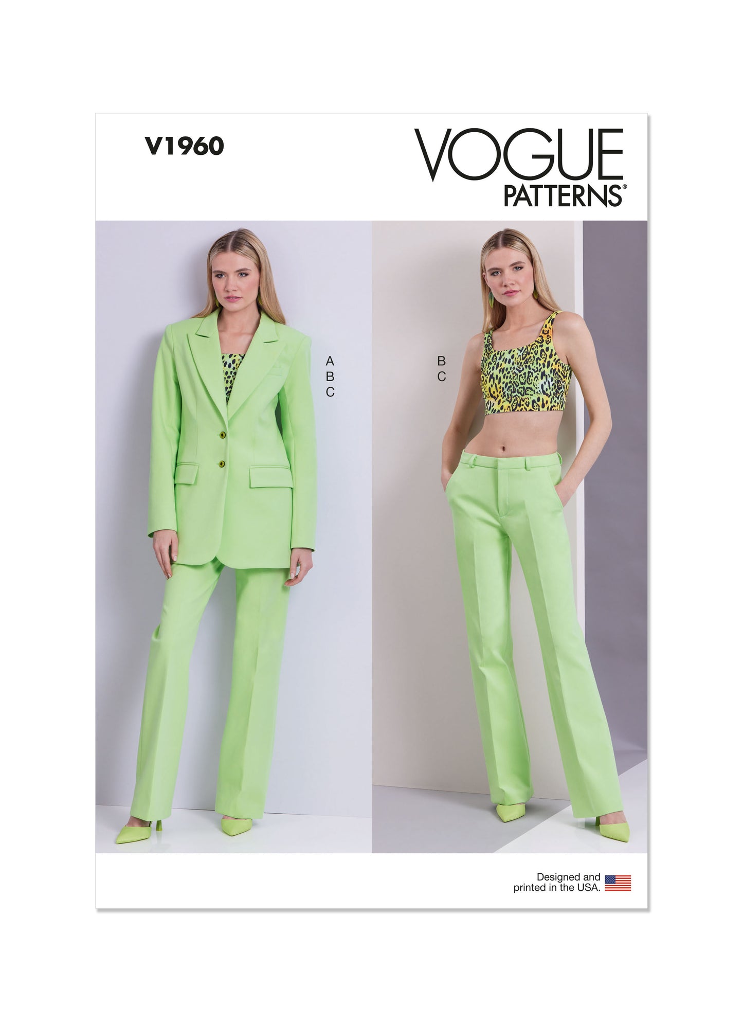 Vogue Pattern V1960 Misses Jacket, Knit Top and Pants