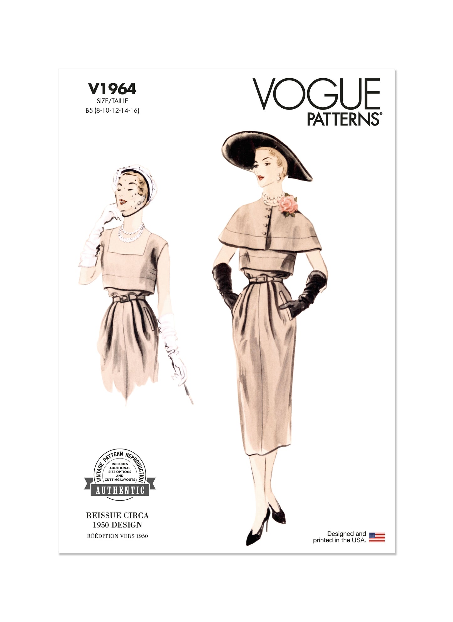 Vogue Pattern V1964 Misses' Dress