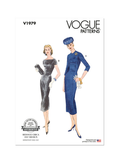 Vogue Pattern V1979 Misses' Dress