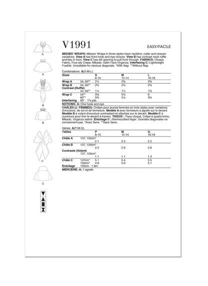 Vogue Pattern V1991 Misses' Jacket