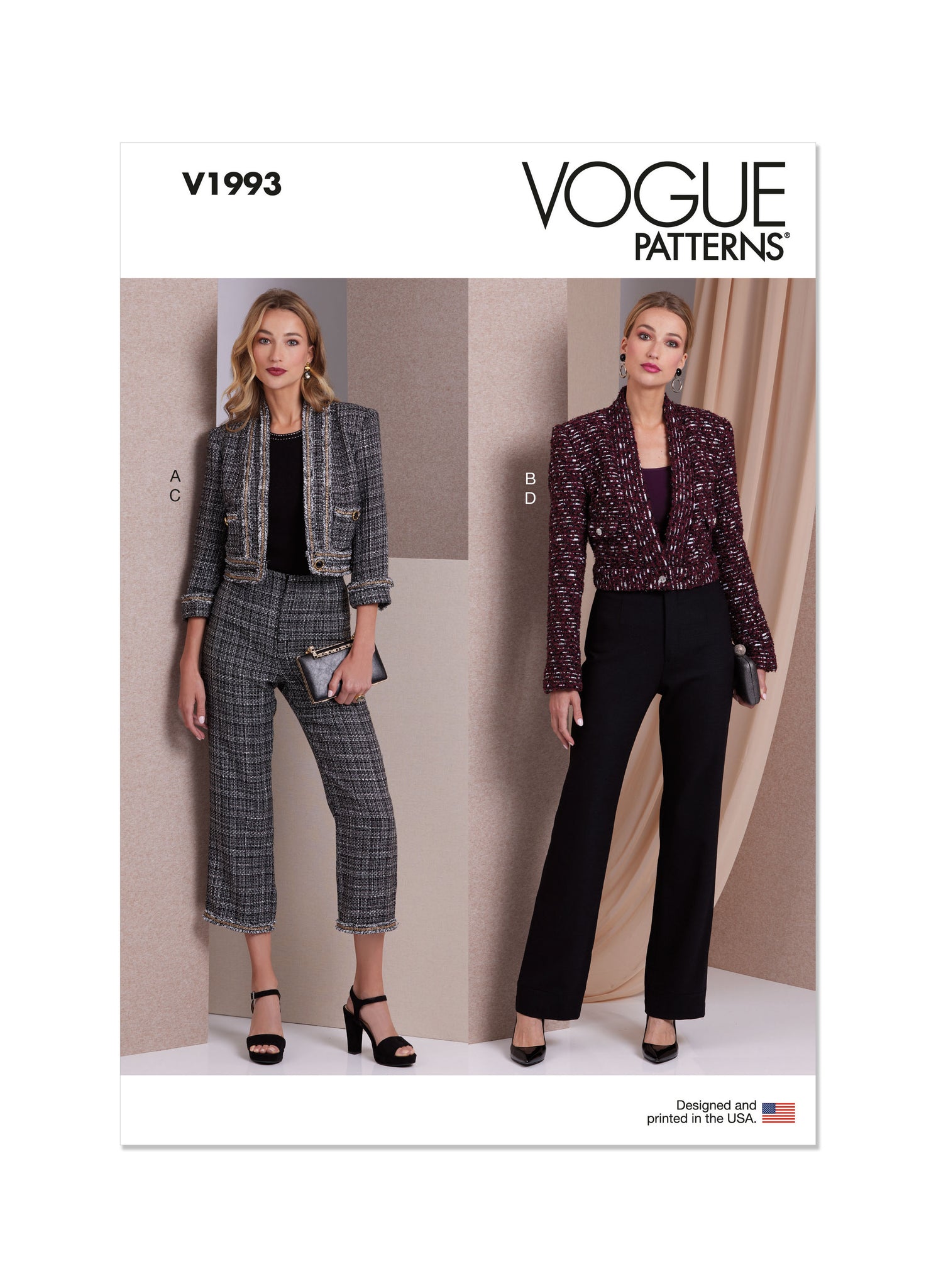 Sewing Pattern for Womens Jacket & Pants, Vogue Pattern V1870