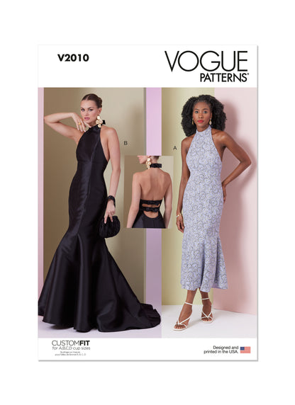 Vogue Pattern V2010 Misses' Dress in Two Lengths