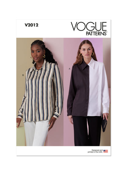 Vogue Pattern V2012 Misses' Top Vest