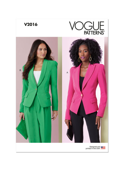 Vogue Pattern V2016 Misses' Jacket