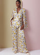 Vogue Pattern V2020 Misses' Lounge Top, Robe and Pants