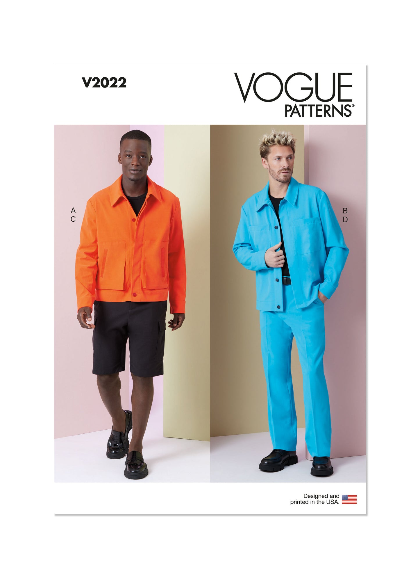 Vogue Pattern V2022 Men's Jackets, Shorts and Pants