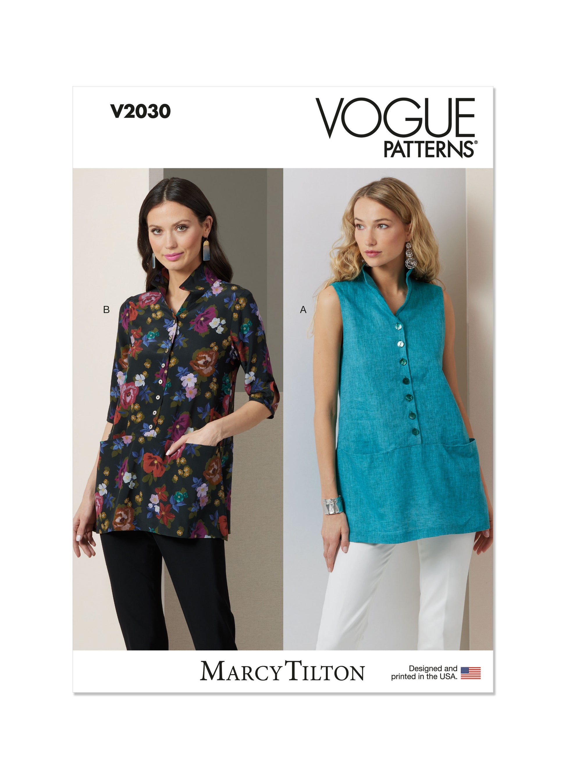 Vogue Pattern V2030 Misses' Top Vest