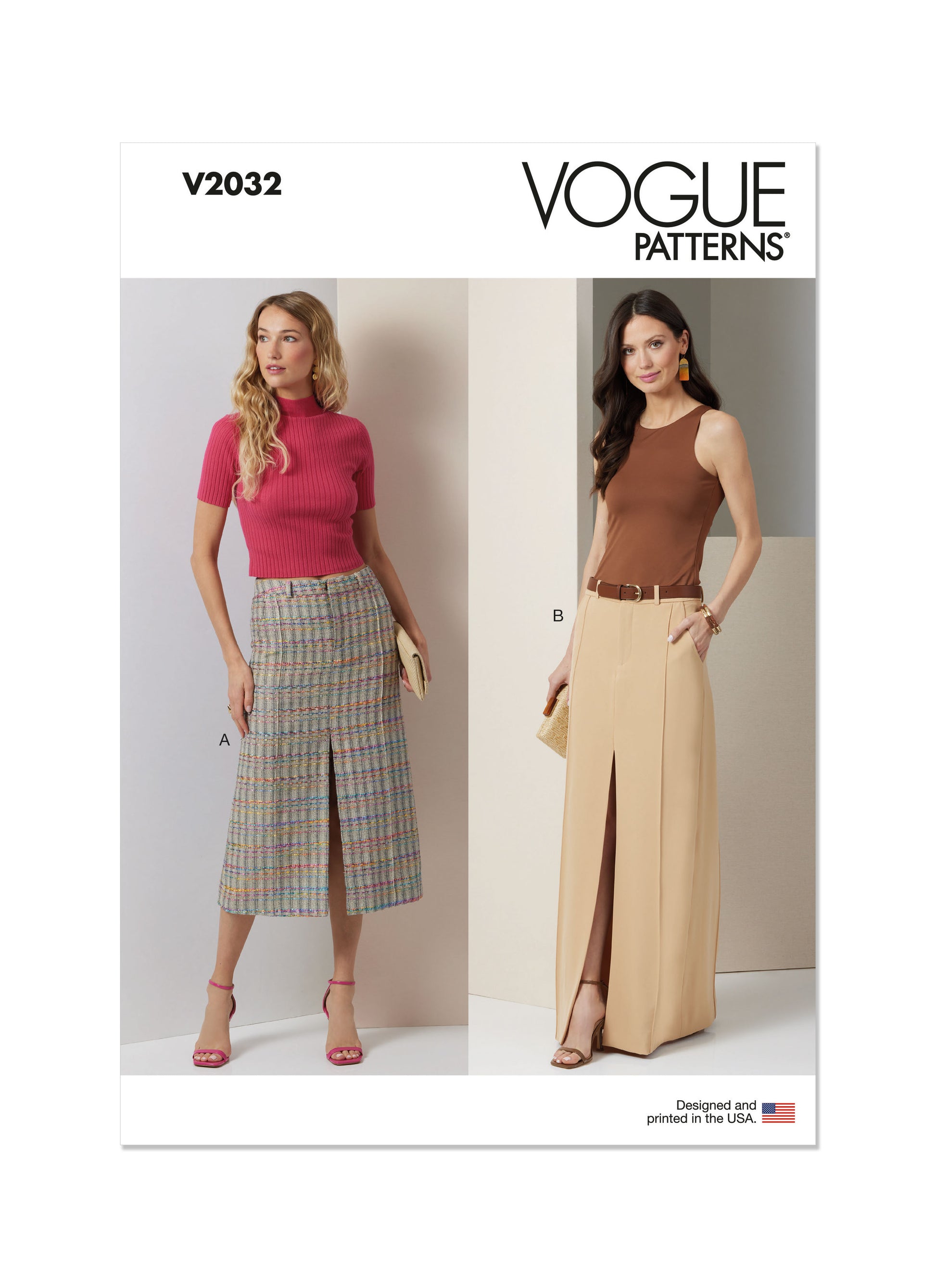 Vogue Pattern V2032 Misses Skirt Pants