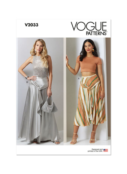 Vogue Pattern V2033 Misses' Skirt Pants