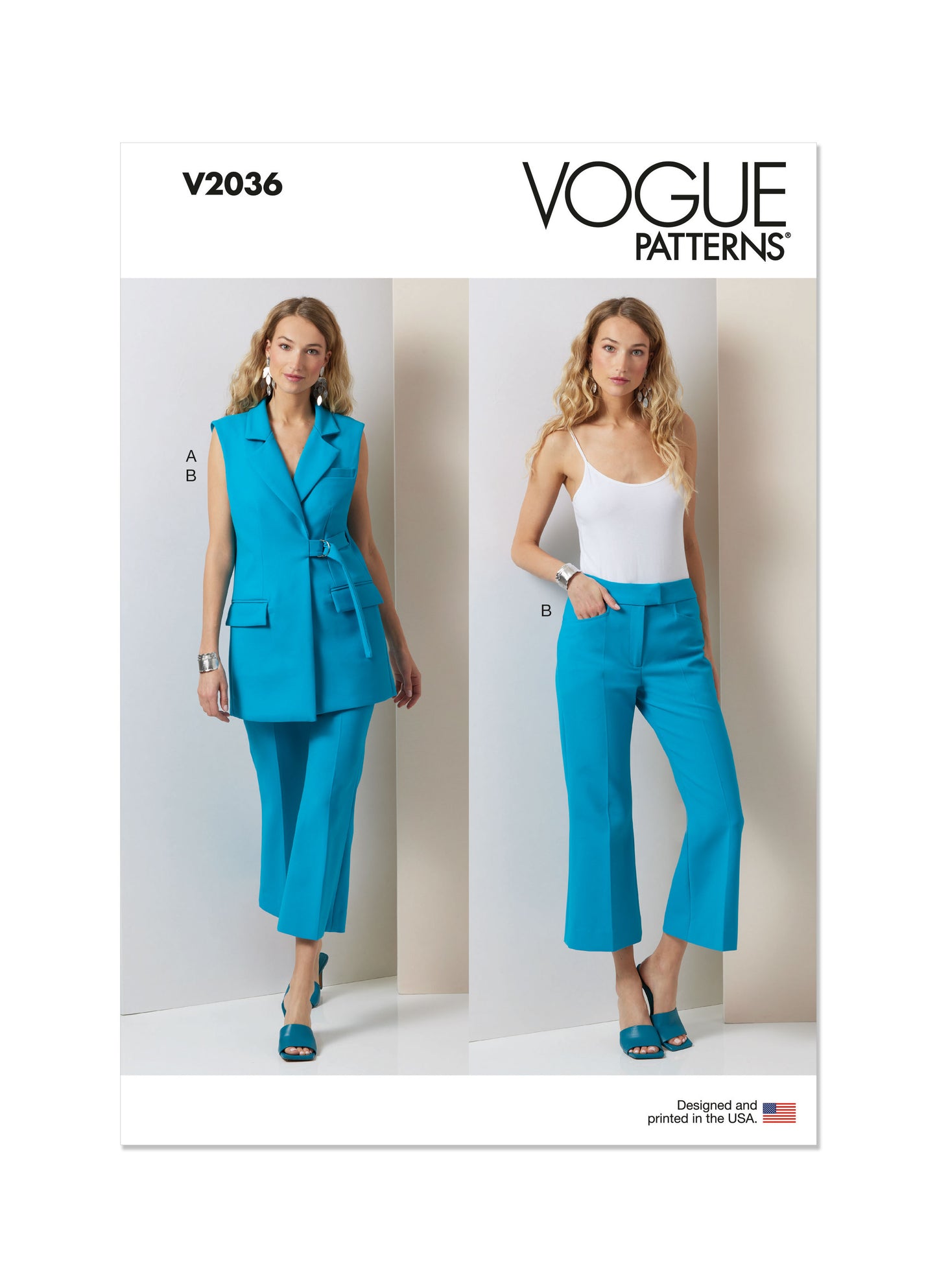 Vogue Pattern V2036 Misses' Vest and Pants