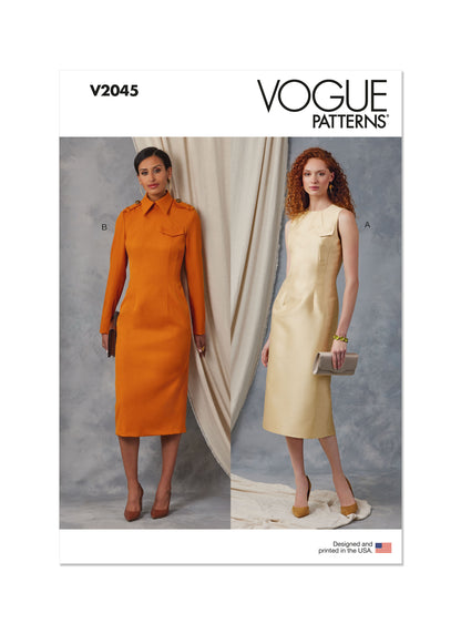 Vogue Pattern V2045 Misses Dress
