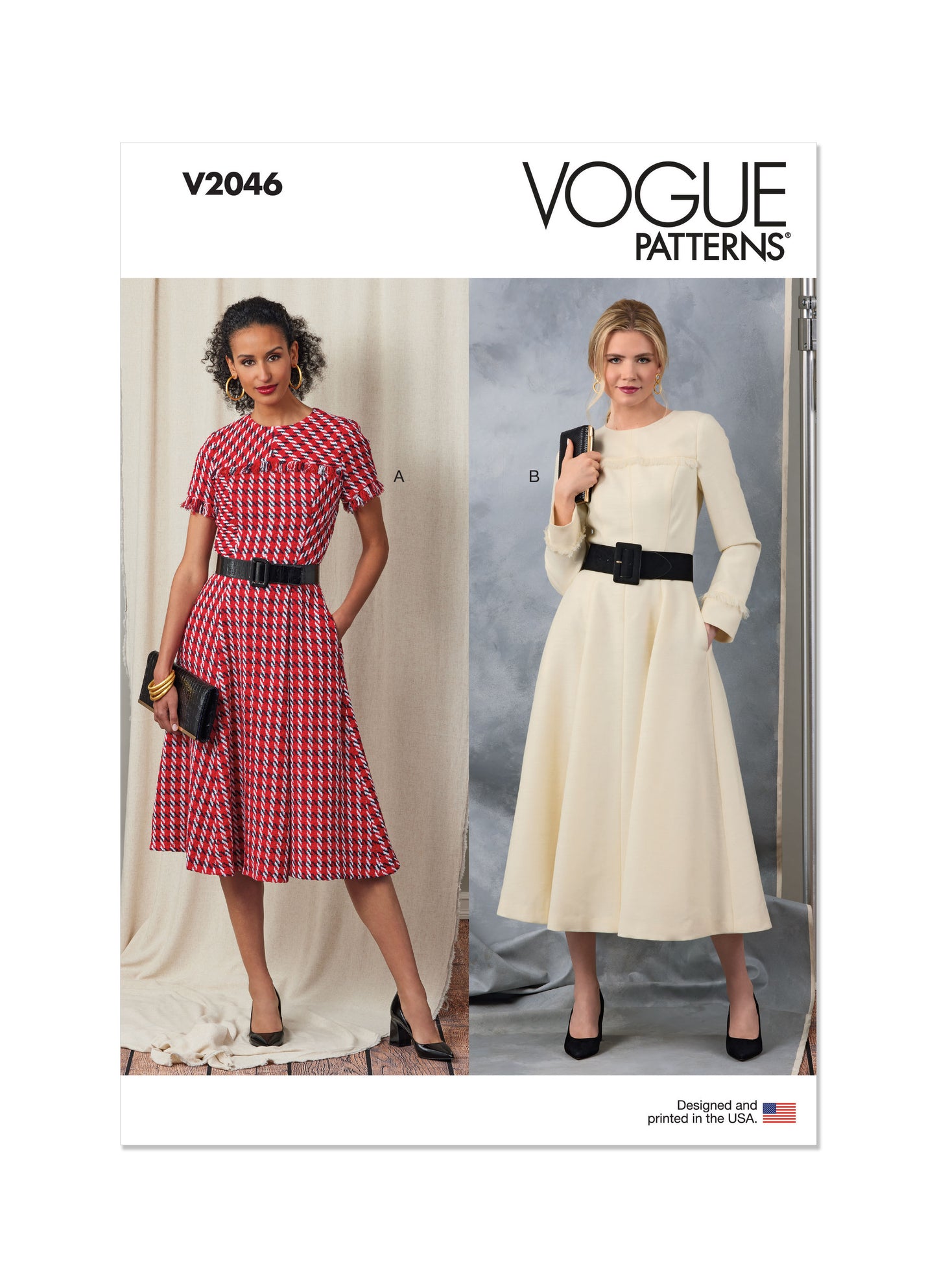 Vogue Pattern V2046 Misses' Dress with Sleeve and Length Variations
