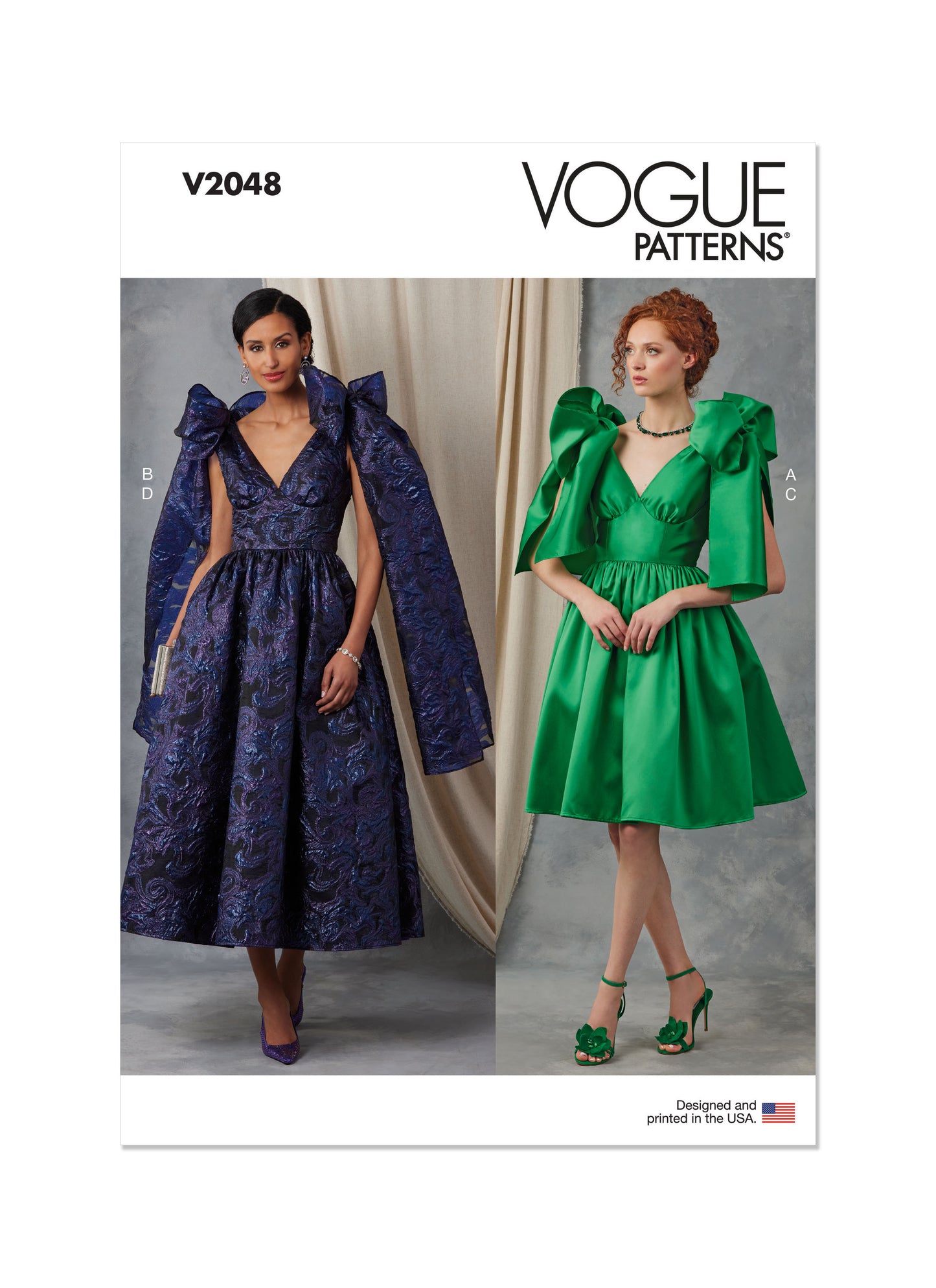 Vogue Pattern V2048 Misses' Evening Dress in Two Lengths