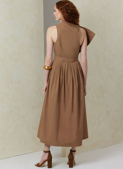 Vogue Pattern V2084 Misses' Dress with Belt and Overbodice