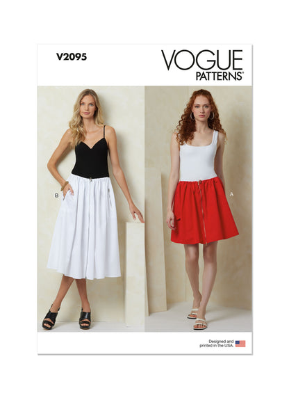 Vogue Pattern V2095 Misses' Skirt Pants