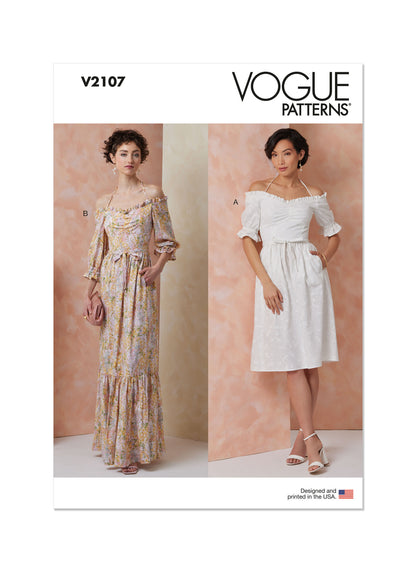 Vogue Pattern V2107 Misses' Dress