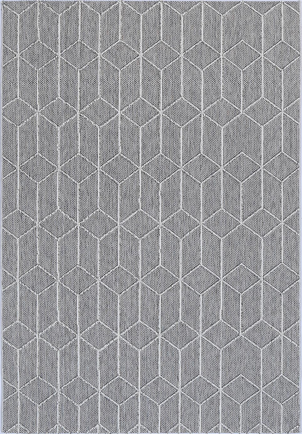 Vanuatu Sikua Grey Geometric Flatweave Rug