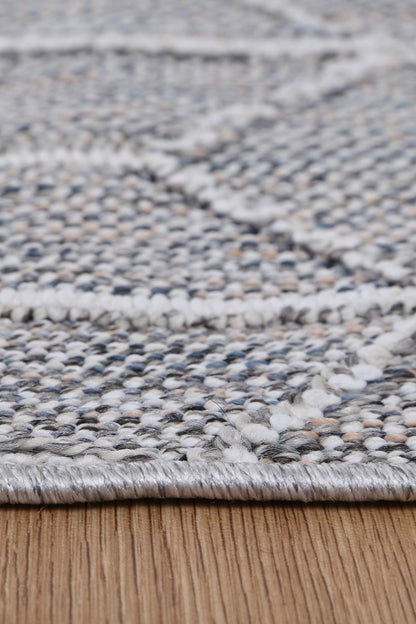 Vanuatu Sikua Grey Geometric Flatweave Rug