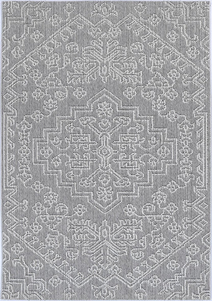 Liro Bule Ash Tribal Flatweave Rug