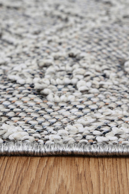 Liro Bule Ash Tribal Flatweave Rug