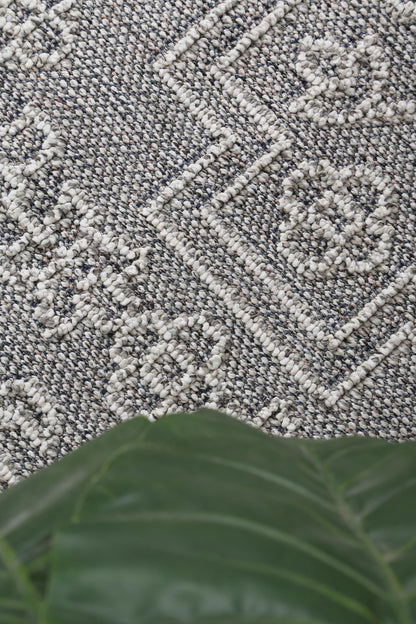 Liro Bule Ash Tribal Flatweave Rug