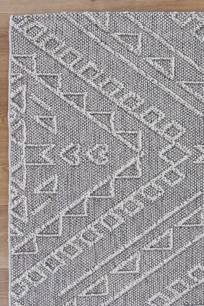 Vanuatu Kaua Ash Tribal Flatweave Rug