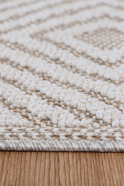 Liro Wickham Beige Geometric Flatweave Rug