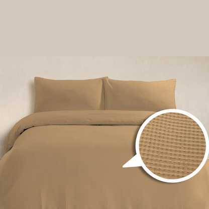 Alaria Waffle Quilt Cover Set, King Bed