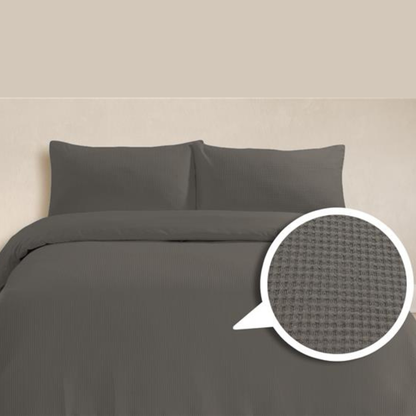Alaria Waffle Quilt Cover Set, Queen Bed