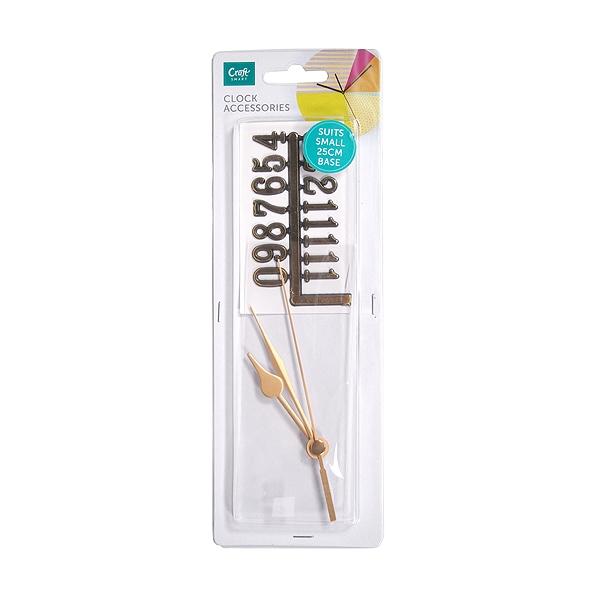 Craftsmart Shamrock Craft Clock Hands & Numbers Accessories, Deco Gold