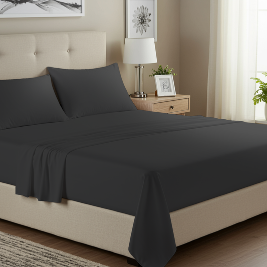 Formr Cotton Percale Sheet Set, Grey