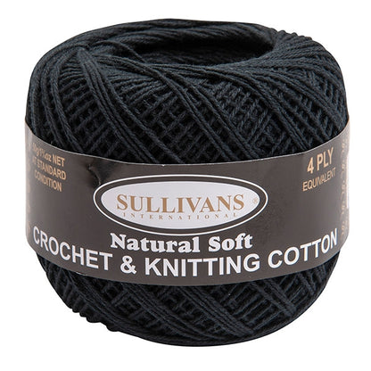 Sullivans Crochet & Knitting Yarn 4ply, 50g Cotton Yarn