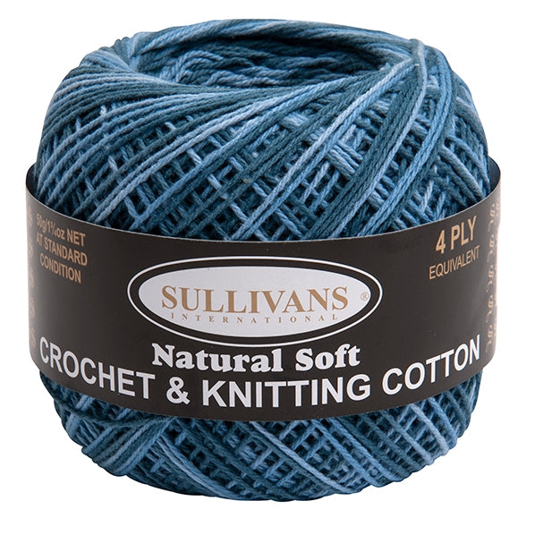 Sullivans Crochet & Knitting Yarn 4ply, 50g Cotton Yarn