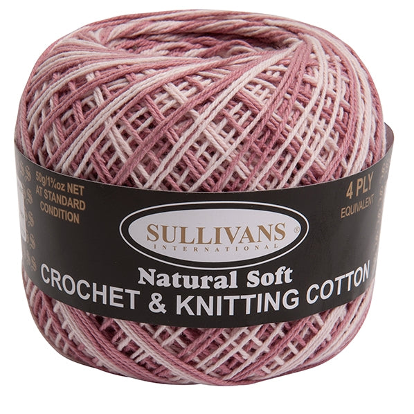 Sullivans Crochet & Knitting Yarn 4ply, 50g Cotton Yarn