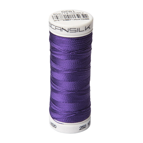 Scansilk 40 Embroidery Thread 225m, 1820 Dark Purple