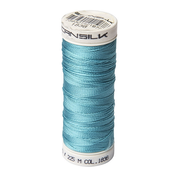 Scansilk 40 Embroidery Thread 225m, 1836 Greenish Blue