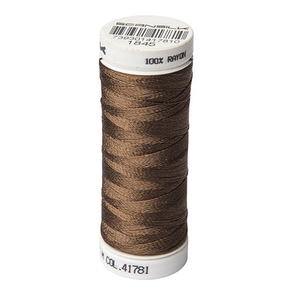 Scansilk 40 Embroidery Thread 225m, 1845 Brown