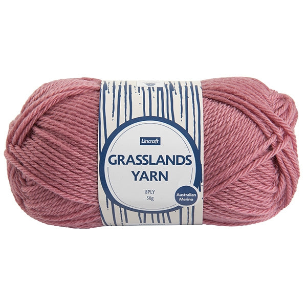 Lincraft Grasslands Yarn 8ply, Musk- 50g Merino Wool Yarn