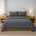 Athena Microfibre Bed Sheet Set - Grey | Super Soft & Easy Care
