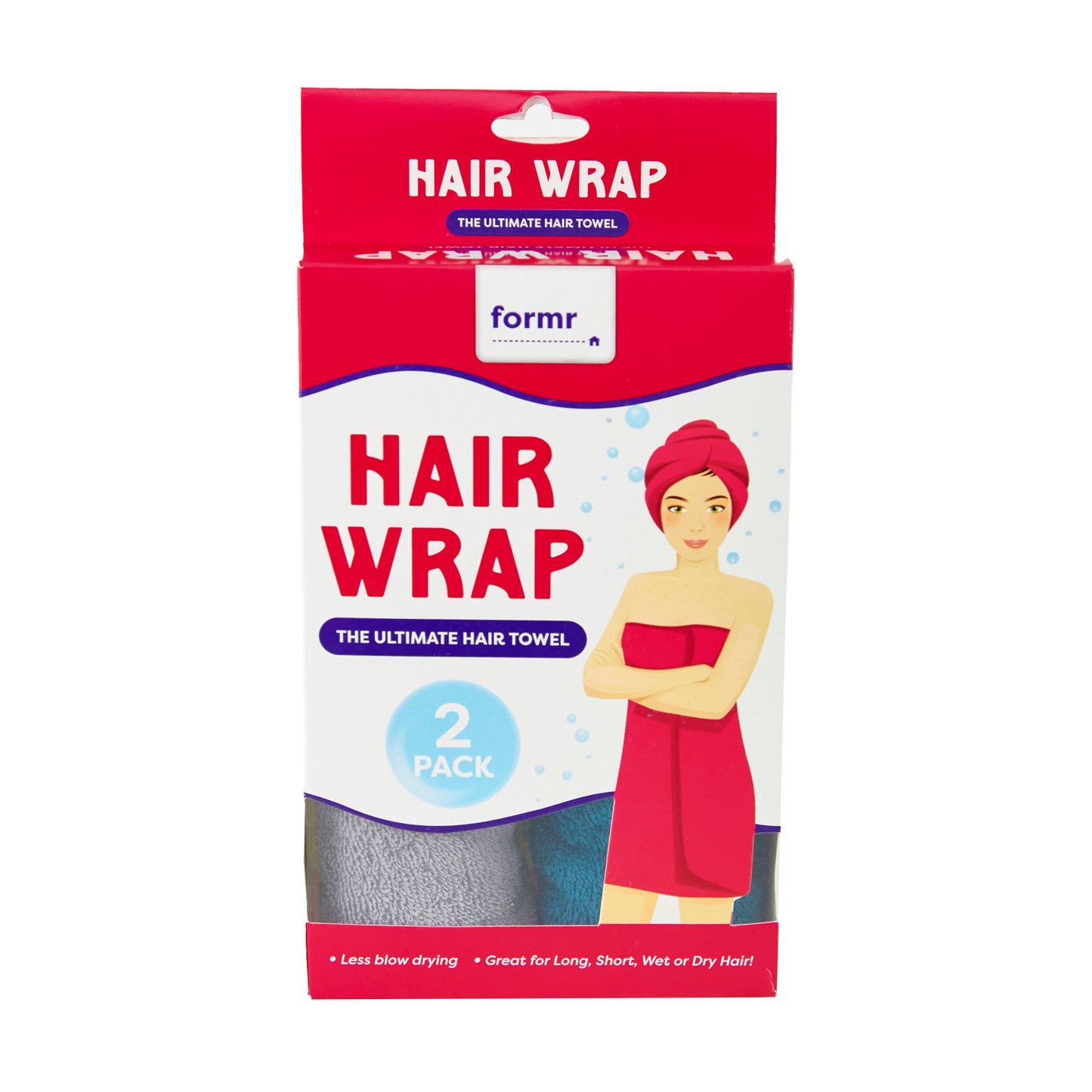 Formr 2pk Cotton Hair Wrap - Assorted