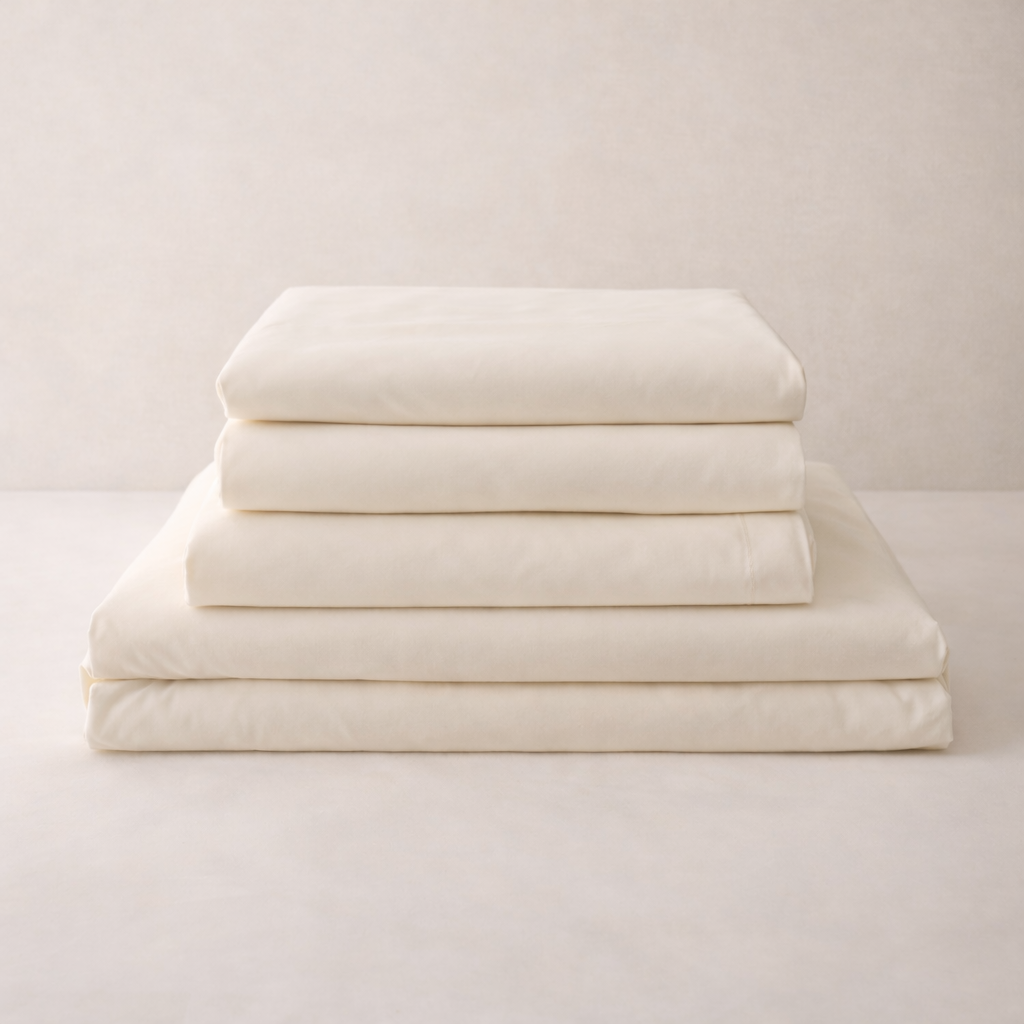 Athena Microfibre Bed Sheet Set - Ivory | Super Soft & Easy Care